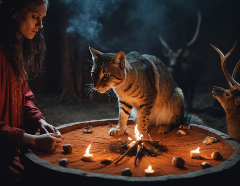¿Cuál es el papel de los animales en la brujería?